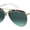 Marc Jacobs MARC 268/S M4R EQ Okulary Przeciwsłoneczne Aviator – Green Aqua