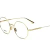 Dior GemDiorO R2U B000 Okulary Korekcyjne – Złota Metalowa Rama / Geometryczne Round