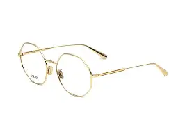Dior GemDiorO R2U B000 Okulary Korekcyjne – Złota Metalowa Rama / Geometryczne Round
