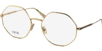 Dior GemDiorO R2U B000 Okulary Korekcyjne – Złota Metalowa Rama / Geometryczne Round