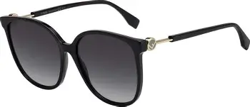 Fendi FF0374/S PJP08 Okulary Damskie – Czarny Luksusowy Design