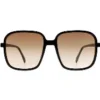 Guess GF6146 01F – Damskie okulary przeciwsłoneczne czarne z brązowym gradientem