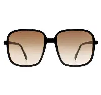 Guess GF6146 01F – Damskie okulary przeciwsłoneczne czarne z brązowym gradientem