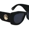 Lanvin LNV638S – Damskie czarne okulary przeciwsłoneczne Cat-Eye