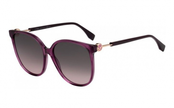 Fendi FF0374/S 0T7M2 Okulary Damskie – Śliwkowy Luksusowy Design