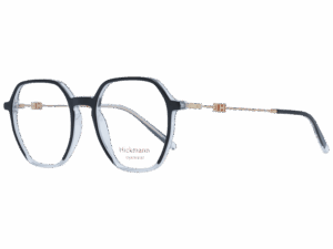 Ana Hickmann HI6225 H01 – damskie okulary korekcyjne czarne z transparentnym dołem, eleganckie i kobiece oprawki