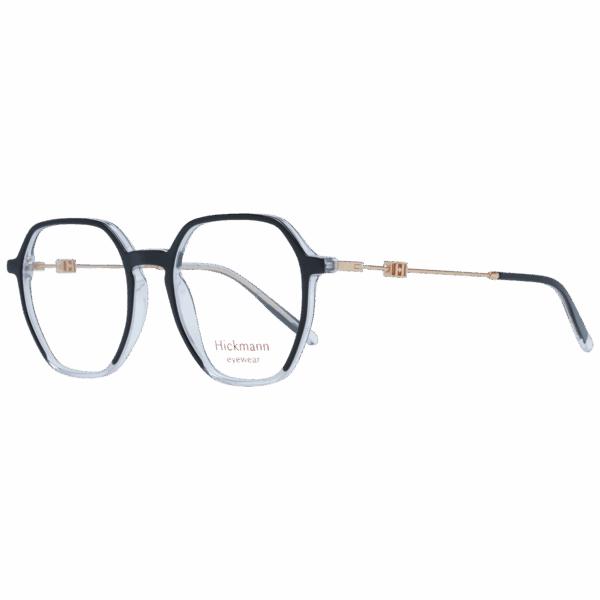 Ana Hickmann HI6225 H01 – damskie okulary korekcyjne czarne z transparentnym dołem, eleganckie i kobiece oprawki