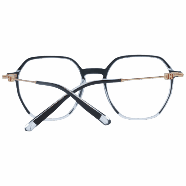 Ana Hickmann HI6225 H01 – damskie okulary korekcyjne czarne z transparentnym dołem, eleganckie i kobiece oprawki