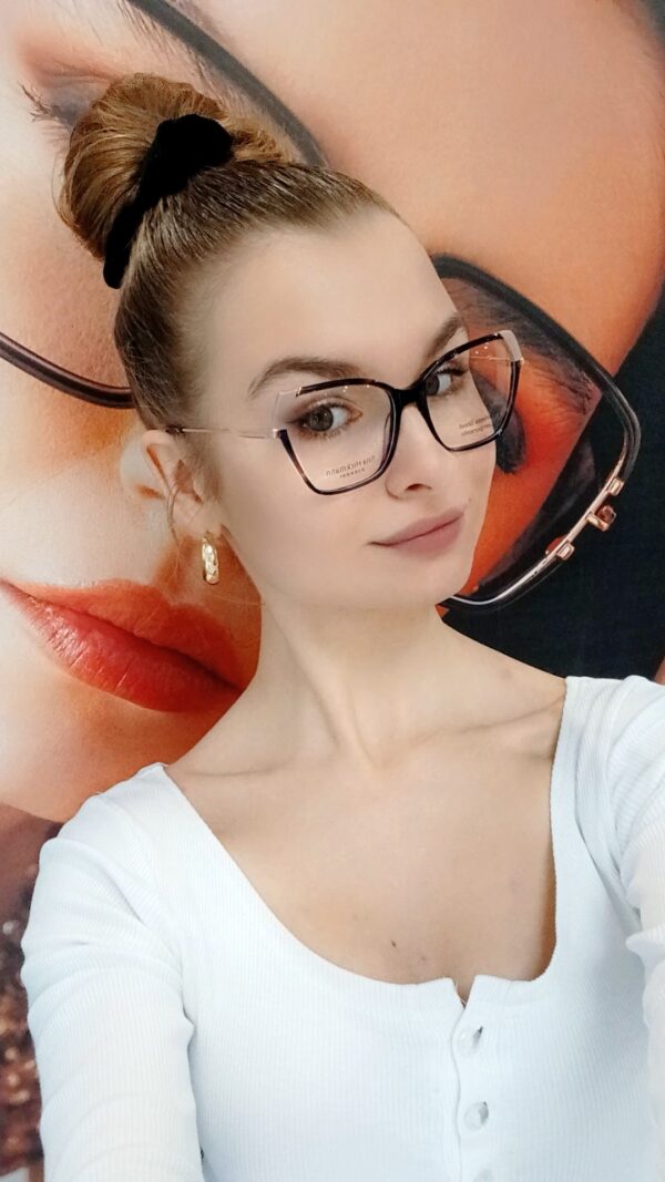 Ana Hickmann AH6466 P02 – damskie okulary korekcyjne cat-eye