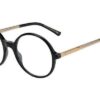Jimmy Choo JC344 807 – Damskie czarne oprawki korekcyjne, eleganckie okrągłe