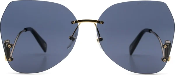 Marc Jacobs MARC 373/S 807 IR – damskie okulary przeciwsłoneczne czarno-złote, metalowa ramka