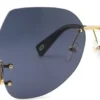 Marc Jacobs MARC 373/S 807 IR – damskie okulary przeciwsłoneczne czarno-złote, metalowa ramka