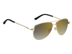 Okulary przeciwsłoneczne Jimmy Choo SANSA/S J5GFQ – złote aviatory | Bryle Optyk