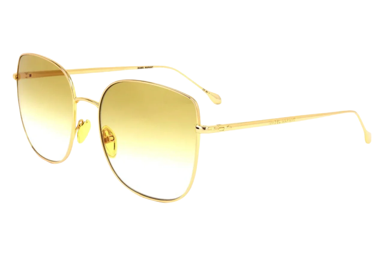 Isabel Marant IM0014/S 00106 Okulary Przeciwsłoneczne – Złota Metalowa Rama / Złota Gradientowa Soczewka