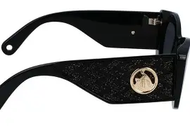 Lanvin LNV638S – Damskie czarne okulary przeciwsłoneczne Cat-Eye